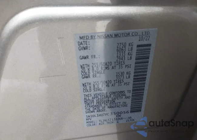 5N1DL1HU7PC350056: 42799343