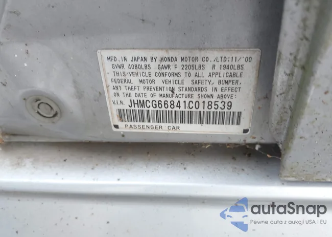 JHMCG66841CO18539: 42799453