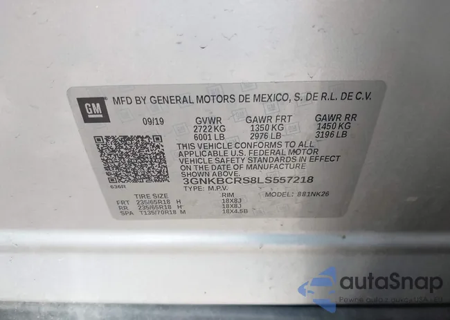 3GNKBCRS8LS557218: 42799523