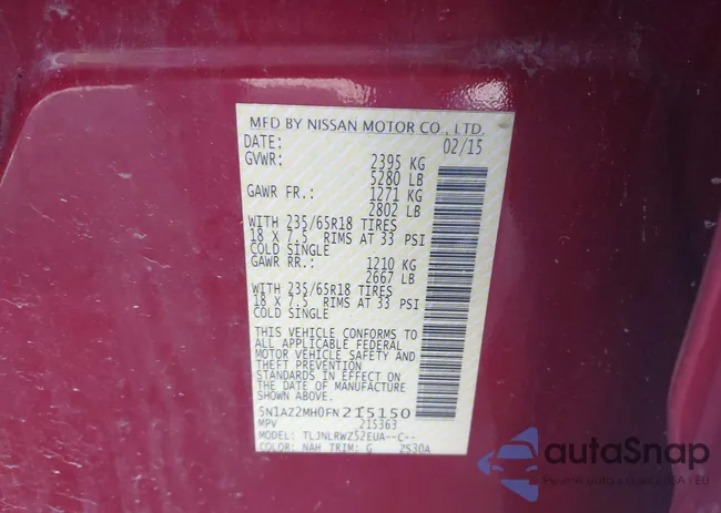 5N1AZ2MH0FN215150: 42798578