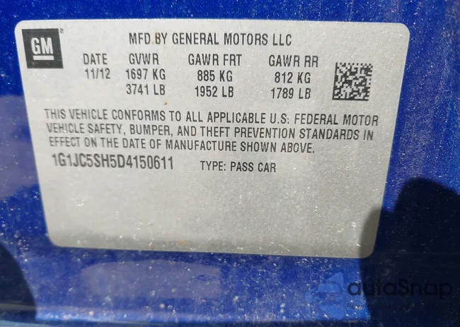 1G1JC5SH5D4150611: 42798677