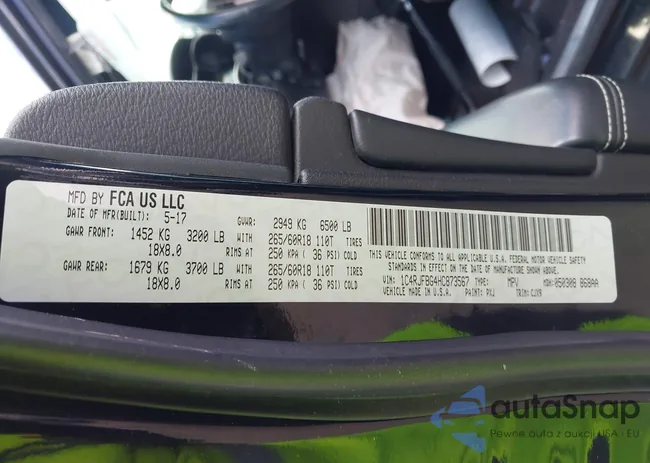 1C4RJFBG4HC873567: 42798938