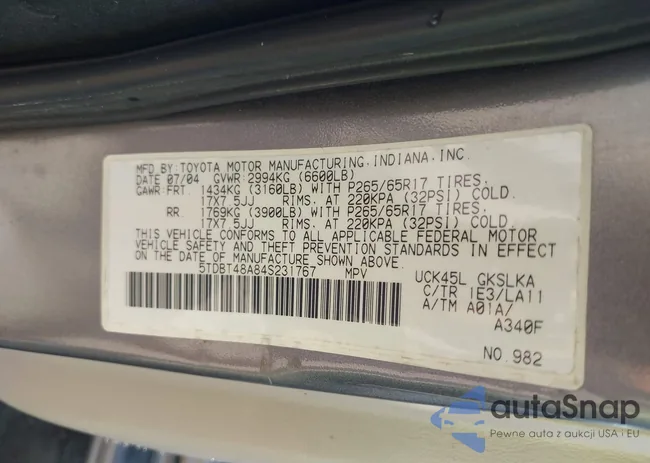 5TDBT48A84S231767: 42798959