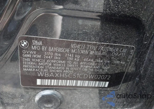 WBAXH5C51CDW02072: 42799985