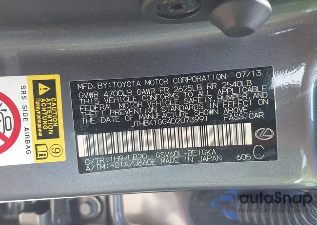 JTHBK1GG4D2073991: 42800048