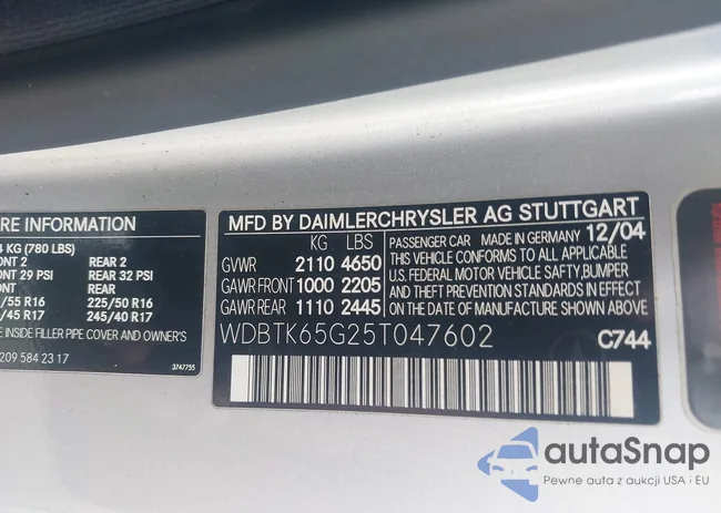 WDBTK65G25T047602: 42800233