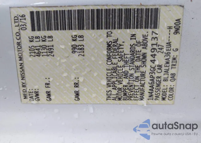 1N4AA6AP3GC449137: 42800235