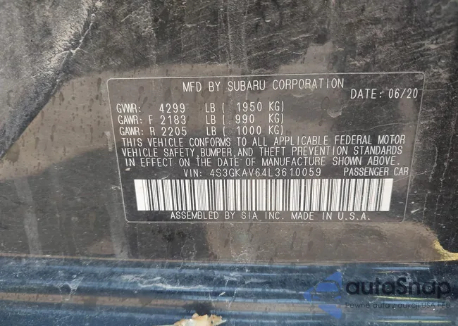 4S3GKAV64L3610059: 42800268