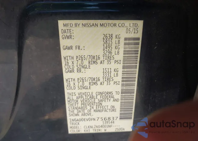 1N6AD0EV0FN756837: 42800296