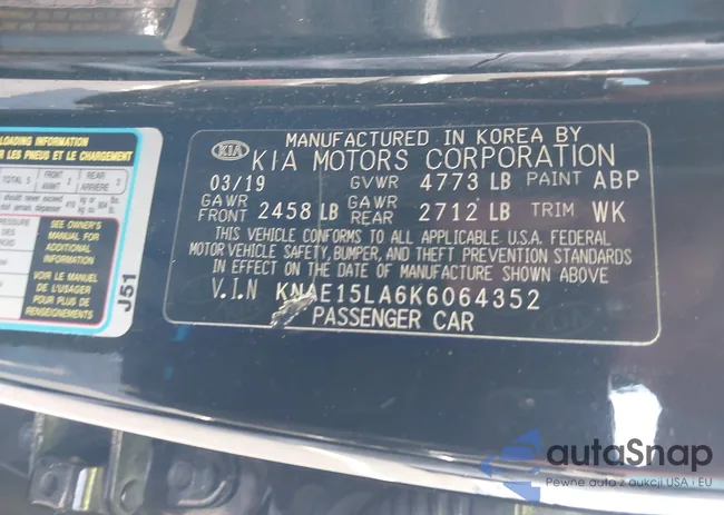 KNAE15LA6K6064352: 42800478