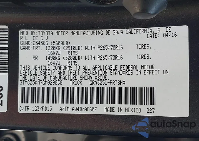 3TMCZ5AN7GM029030: 42800483