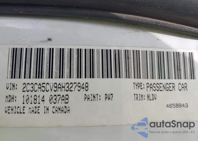 2C3CA5CV9AH327948: 42800485