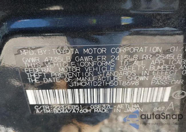 JTHCM1D21H5018698: 42799814