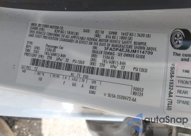 3FADP4EJ8JM114709: 42801034