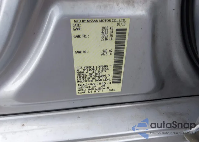 1N4AL3AP6DC294524: 42801049