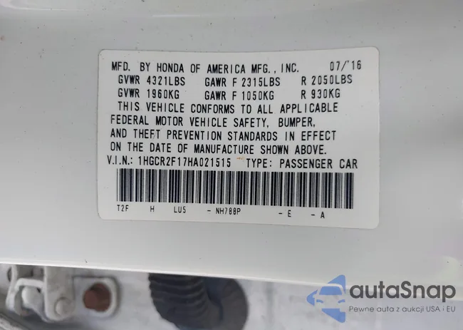 1HGCR2F17HA021515: 42801105