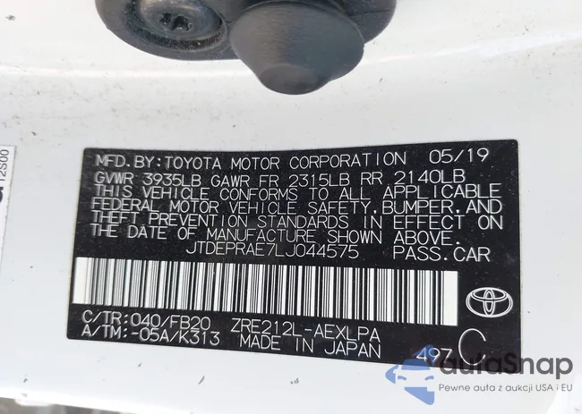 JTDEPRAE7LJ044575: 42801108