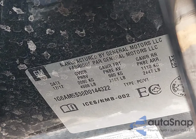 1G6AM5S38D0144322: 42801161