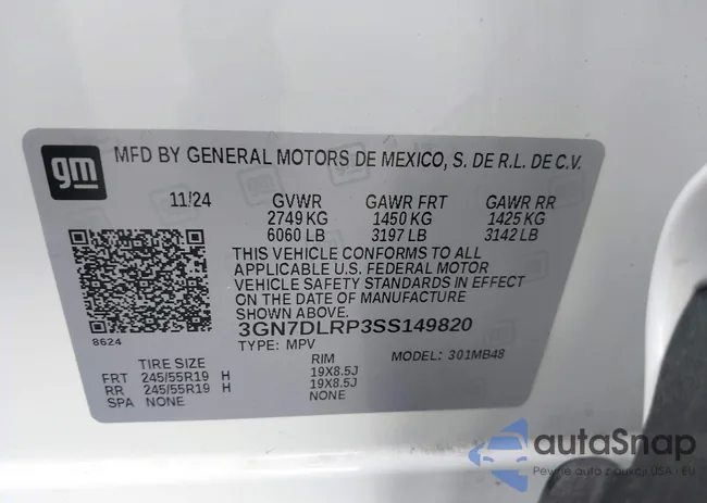 3GN7DLRP3SS149820: 42801206