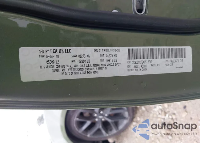 2C3CDXCT6KH519640: 42801212