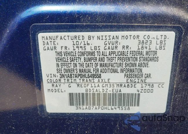 3N1AB7AP0HL649558: 42801234