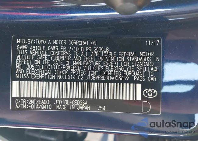 JTDBVRBD9HA003659: 42801342