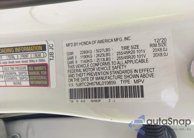 5J8TC2H67ML019899: 42801361