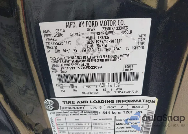 1FTFW1EV7AFD22099: 42801464