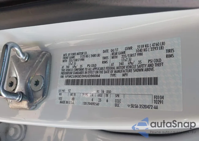 1FMCU9GD3HUD56084: 42800606