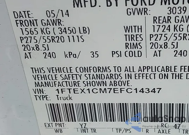 1FTEX1CM7EFC14347: 42800925