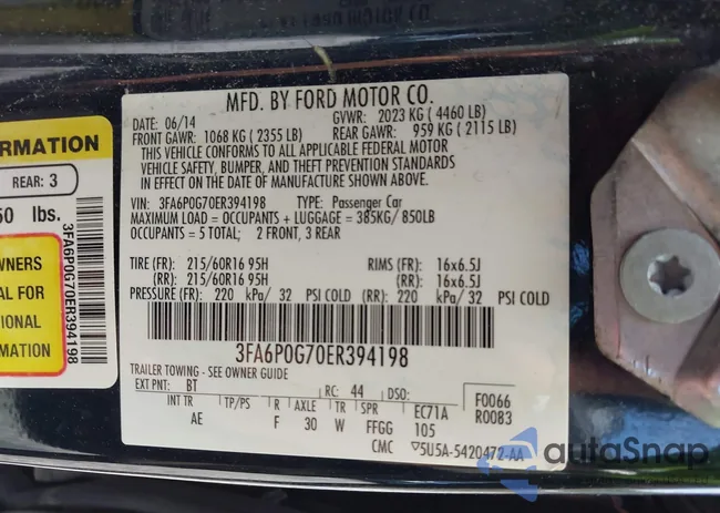 3FA6P0G70ER394198: 42801998