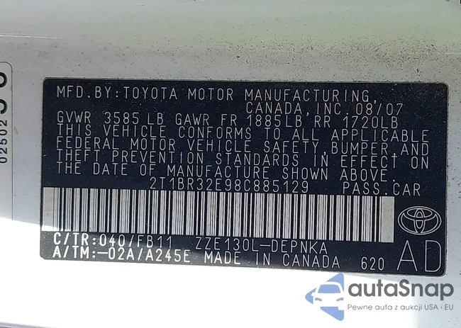 2T1BR32E98C885129: 42802019