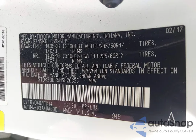 5TDKZ3DC5HS826355: 42802103