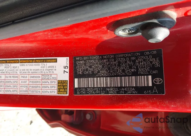 JTDKB20U697826762: 42802410