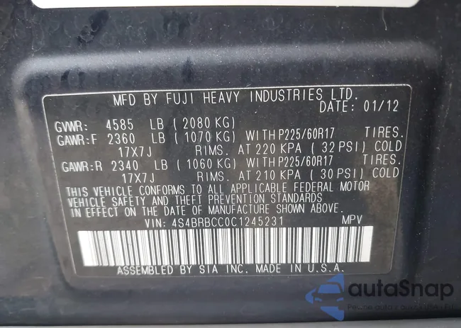 4S4BRBCC0C1245231: 42802508