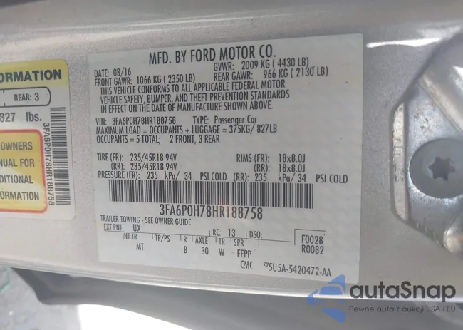 3FA6P0H78HR188758: 42802516