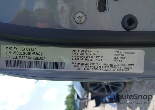 2C3CDZFJ0MH638261: 42801678