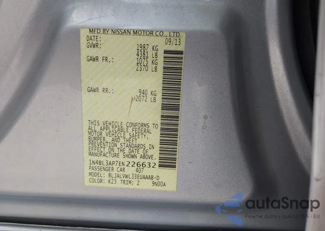 1N4BL3AP7EN226632: 42801691