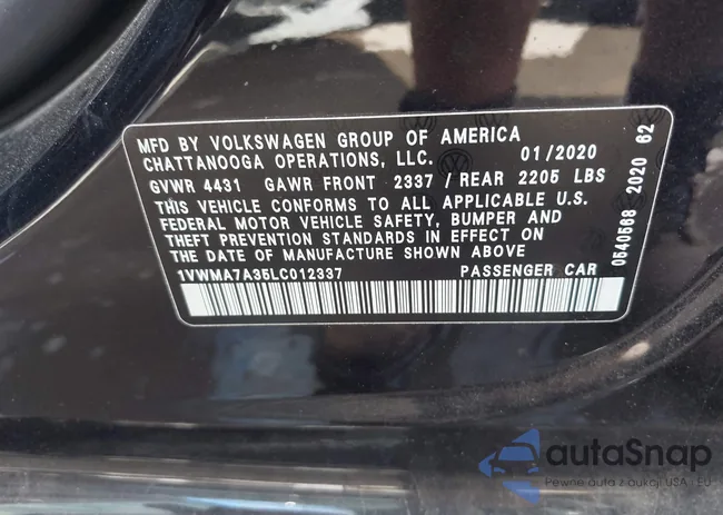 1VWMA7A35LC012337: 42801845