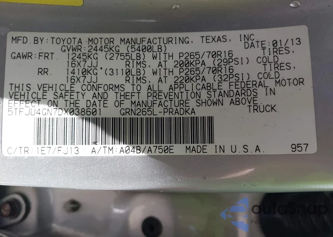 5TFJU4GN7DX038601: 42801881