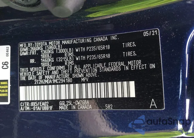 2T2HZMDA1MC294180: 42803050