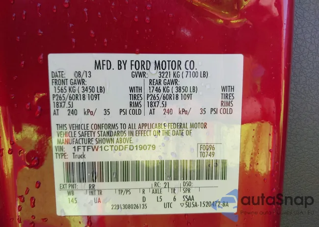 1FTFW1CT0DFD19079: 42803117