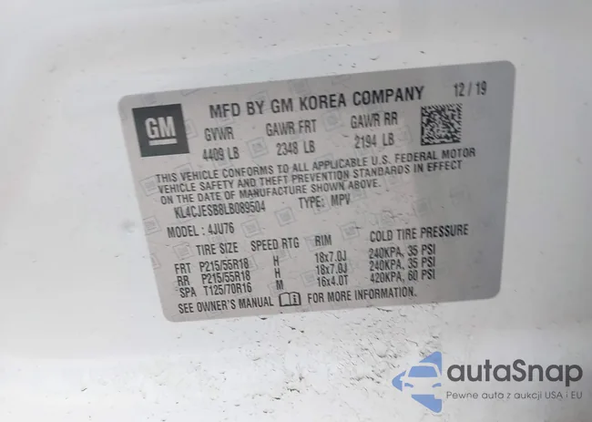 KL4CJESB8LB089504: 42803368