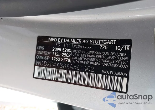 WDDZF4KB8KA561402: 42803389