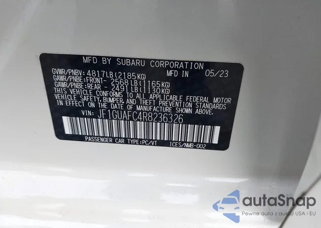 JF1GUAFC4R8236326: 42803469