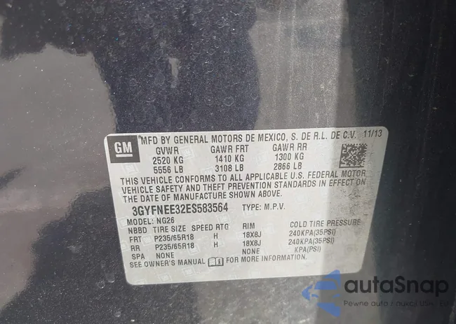 3GYFNEE32ES583564: 42804067