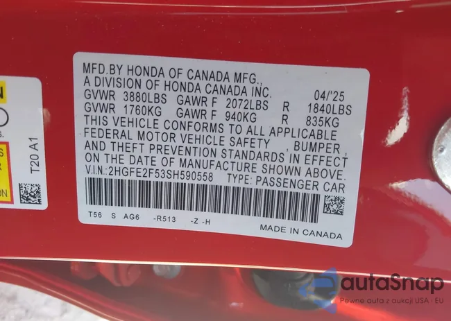 2HGFE2F53SH590558: 42804191