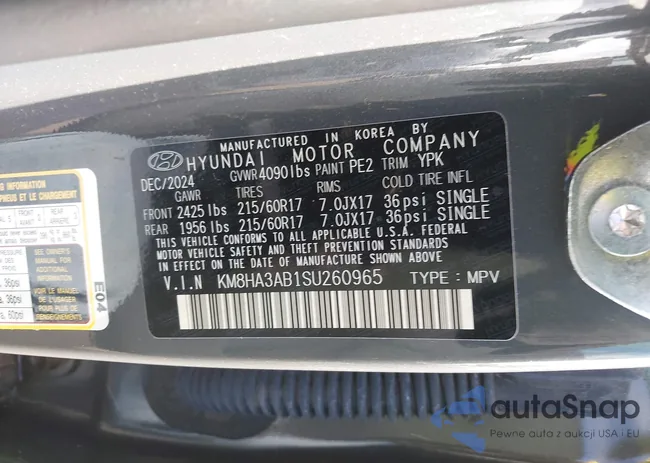 KM8HA3AB1SU260965: 42804449