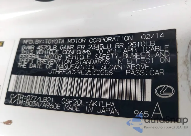 JTHFF2C29E2530558: 42804468