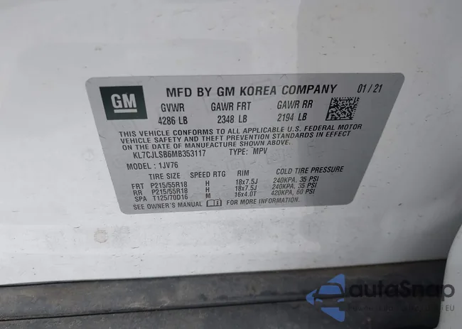 KL7CJLSB6MB353117: 42803595